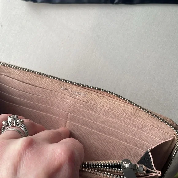 YSL wallet in blush pink silver hardware with dust bag and COA - Picture 11 of 16